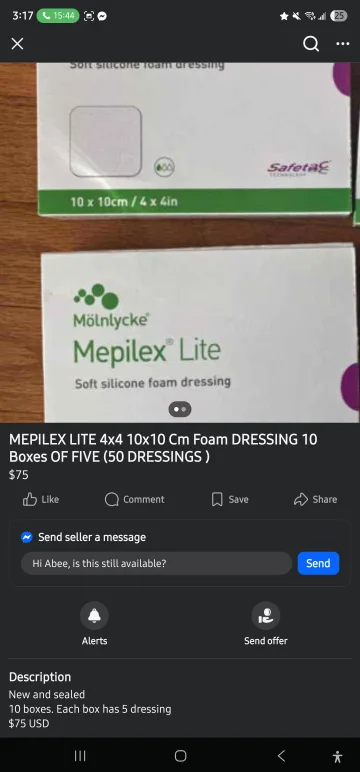 New Mepilex Lite Soft Silicone Foam Dressing, 6x6 in image indicator(3)