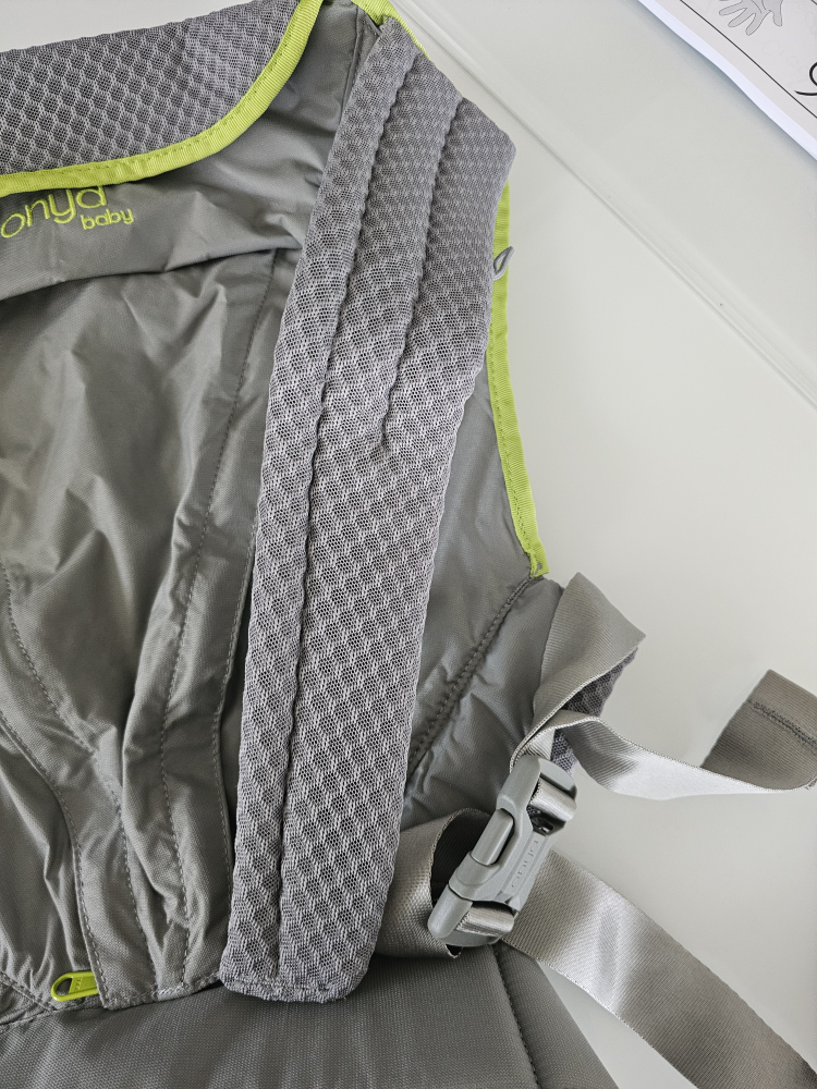 Onya Baby Carrier w/ Infant Booster - Grey & Green - photo 5