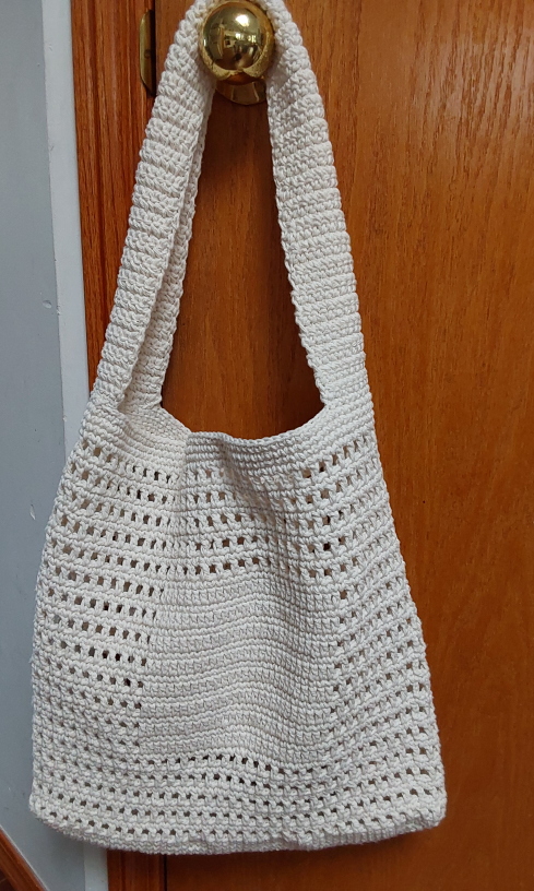Handmade Crocheted Shoulder Bag - Cream - photo 2