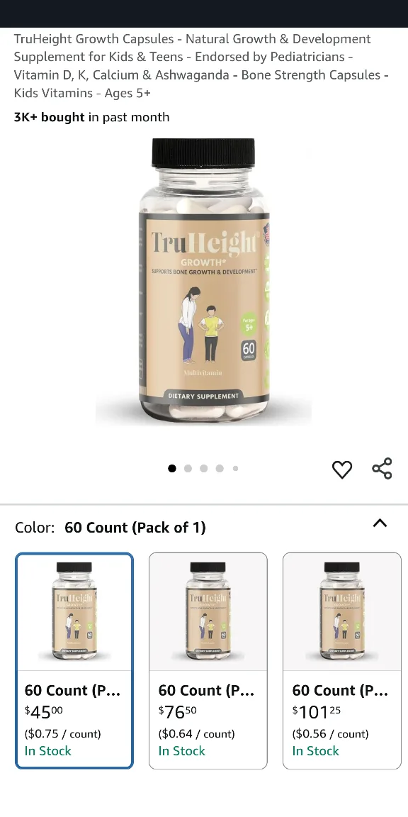 TruHeight Growth - Natural Growth & Development Supplement image indicator(2)