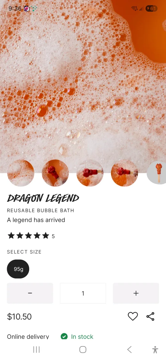 Lush Dragon Legend Reusable Bubble Bath - 95g thumbnail