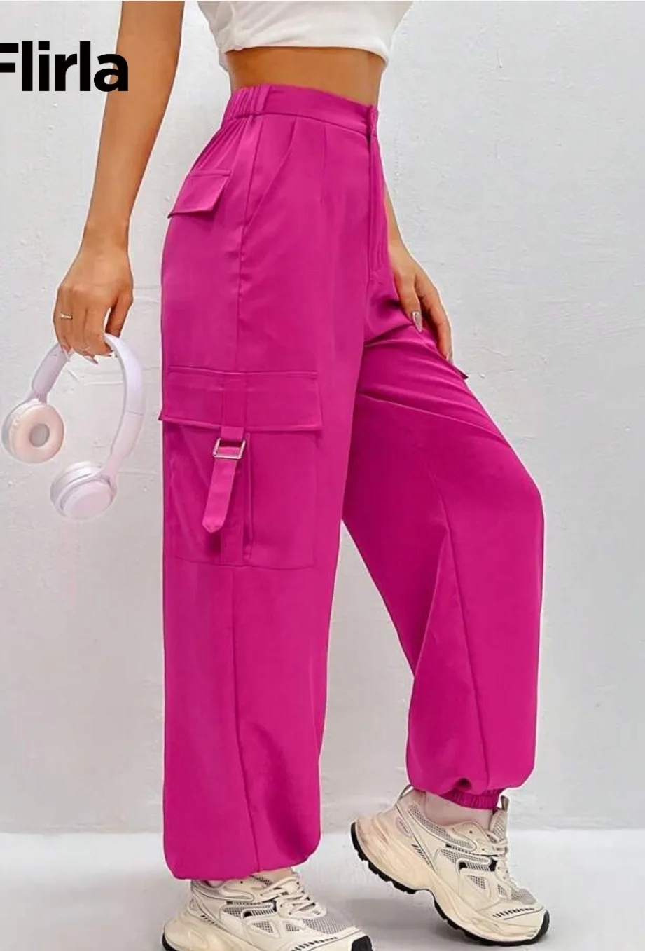 Pink Cargo Pants - Size S thumbnail