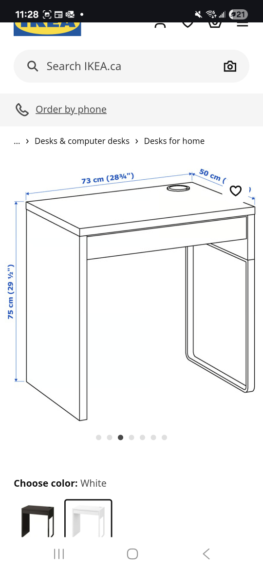 IKEA White Desk - photo 4