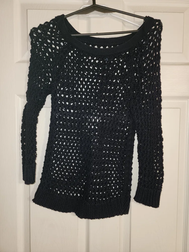 Navy Blue Knitted Sweater thumbnail