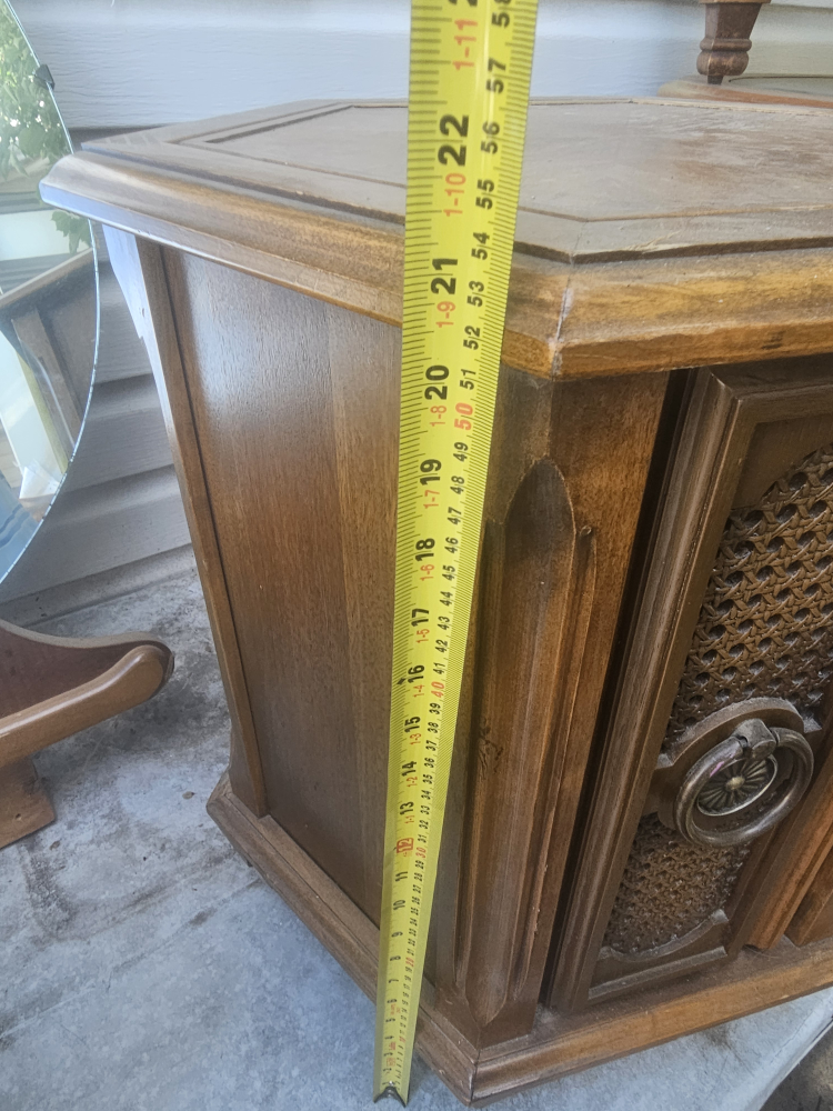Wooden Side Table with Door - 22" Height - photo 3