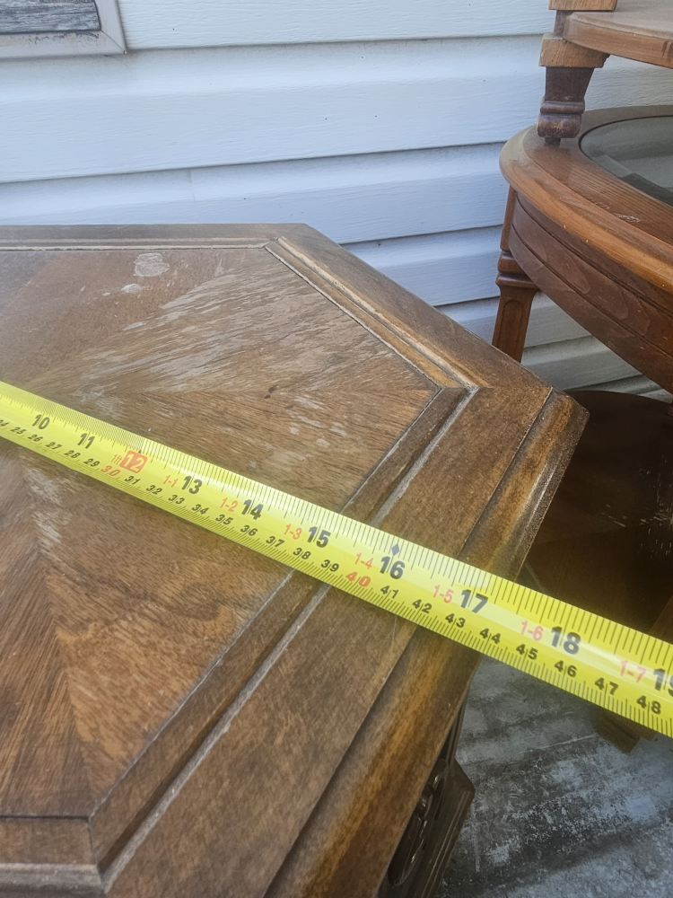 Wooden Side Table with Door - 22" Height - photo 4
