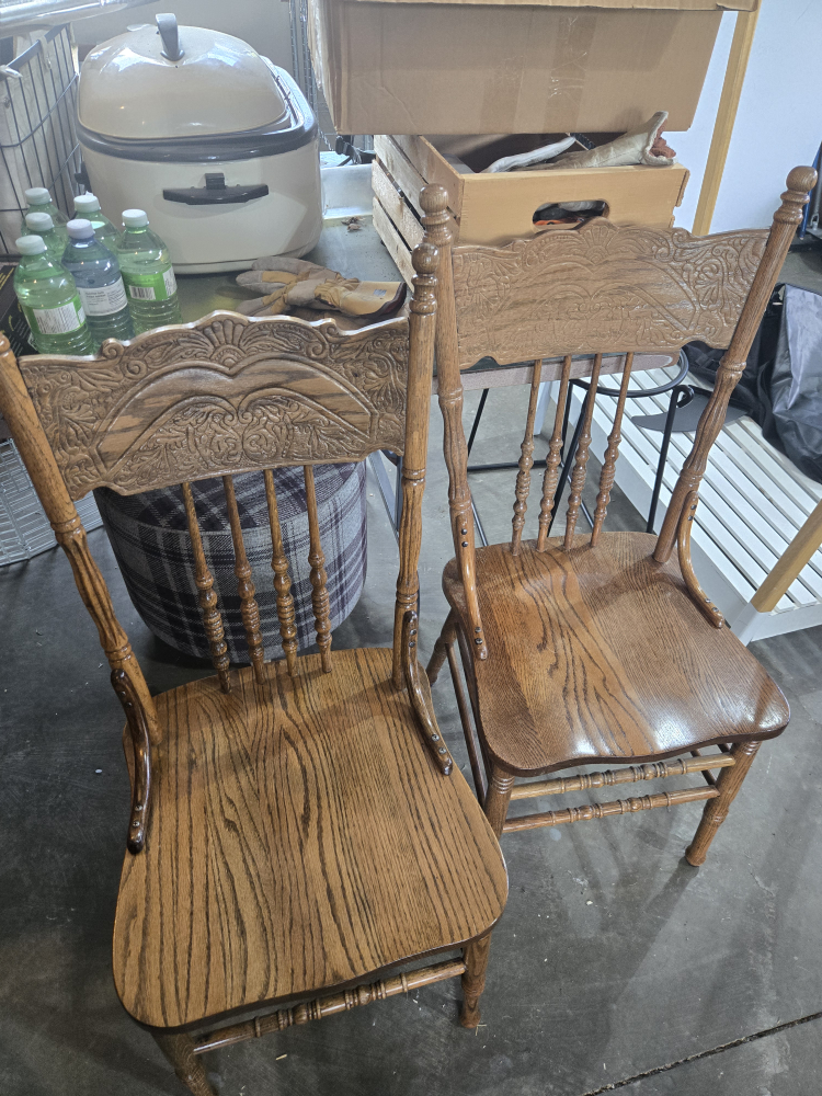 Pair of Ornate Wooden Chairs