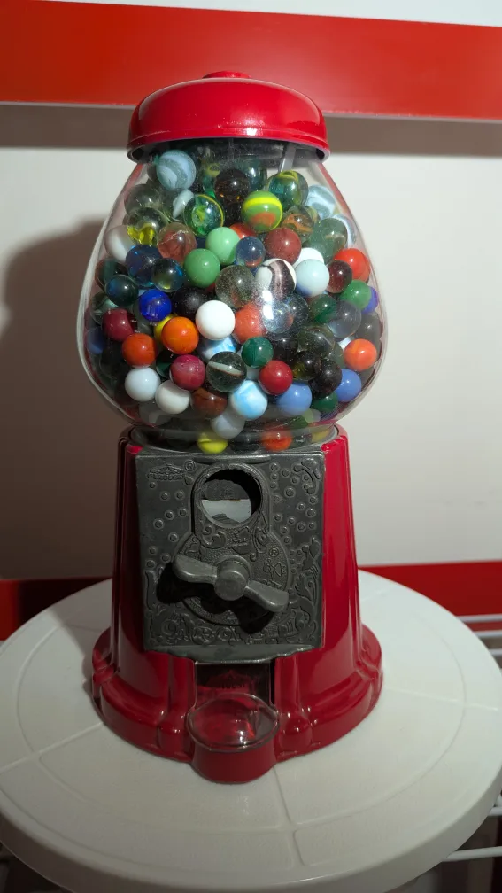 My vintage marble collection in vtg gumball machine 1986 thumbnail