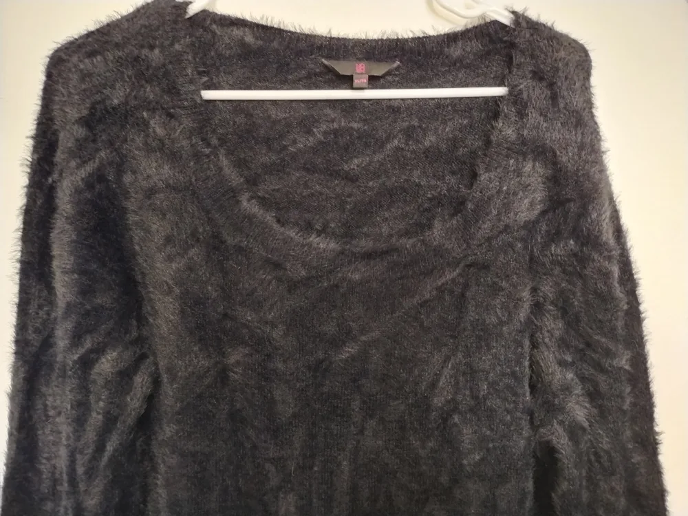 Black Fuzzy Sweater Dress - Size XL image indicator(2)