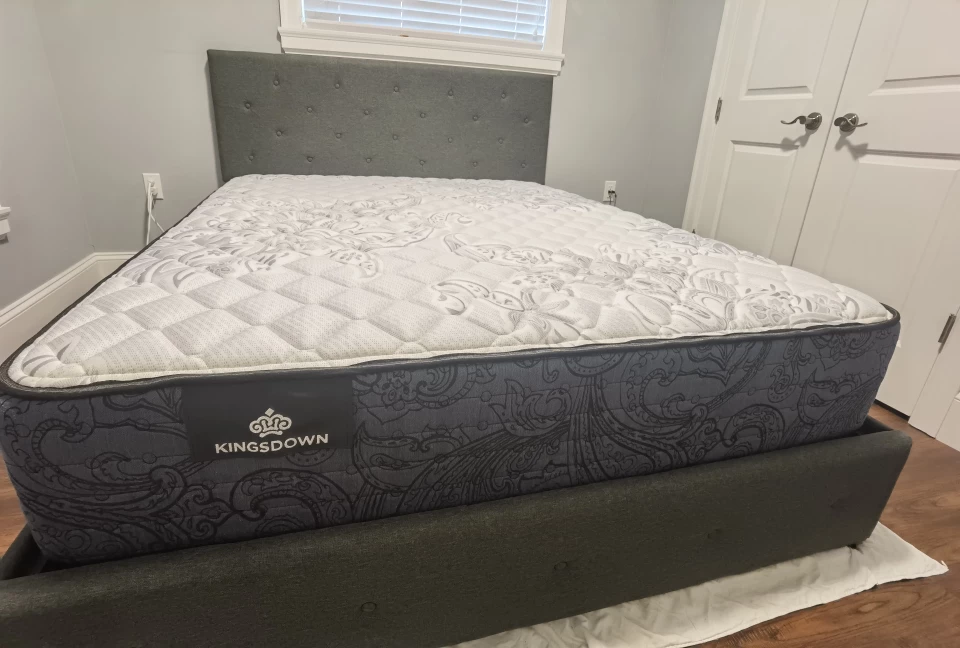 Upholstered Storage Bed and Kingsdown Mattress - Queen Size - photo 2