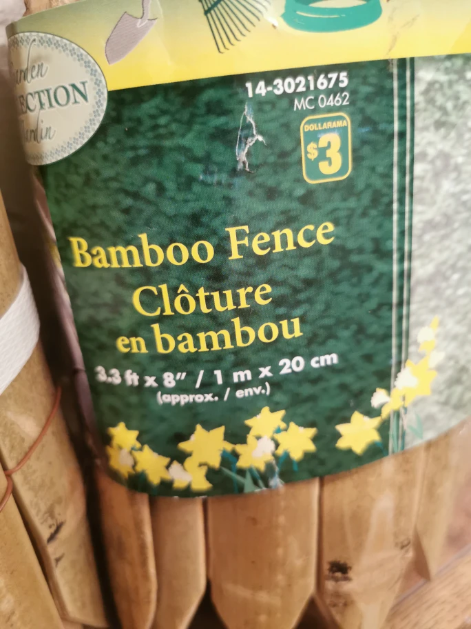 Dollarama Bamboo Fence - photo 2