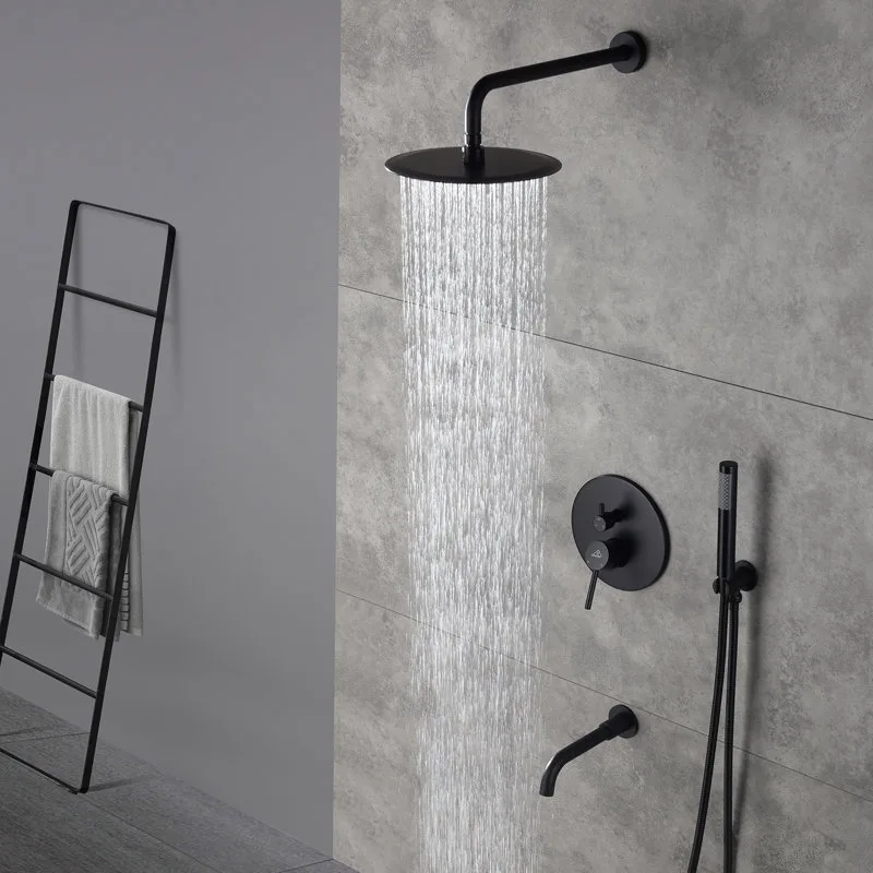 Matte Black Shower System - PureEssence Pressure-Balanced thumbnail