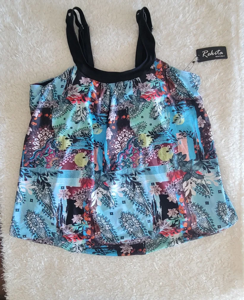 BNWT - Flowy Tankini Swimsuit Top - XX-Large thumbnail
