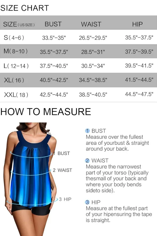 BNWT - Flowy Tankini Swimsuit Top - XX-Large image indicator(5)