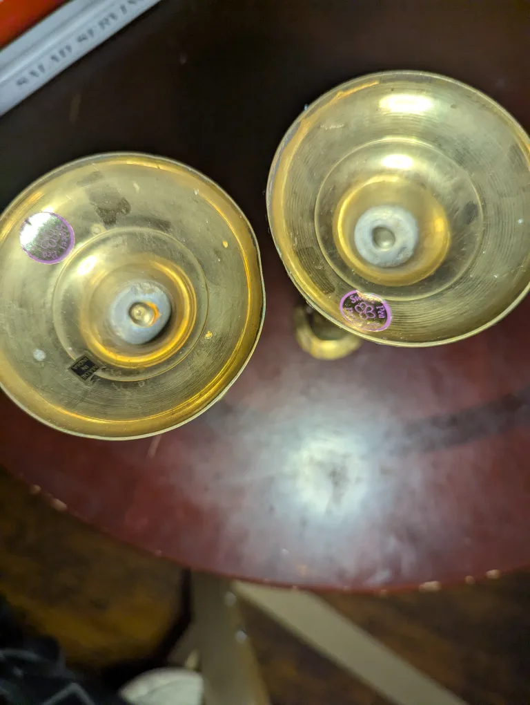 Sweet pea Brass Candlestick Holders image indicator(3)