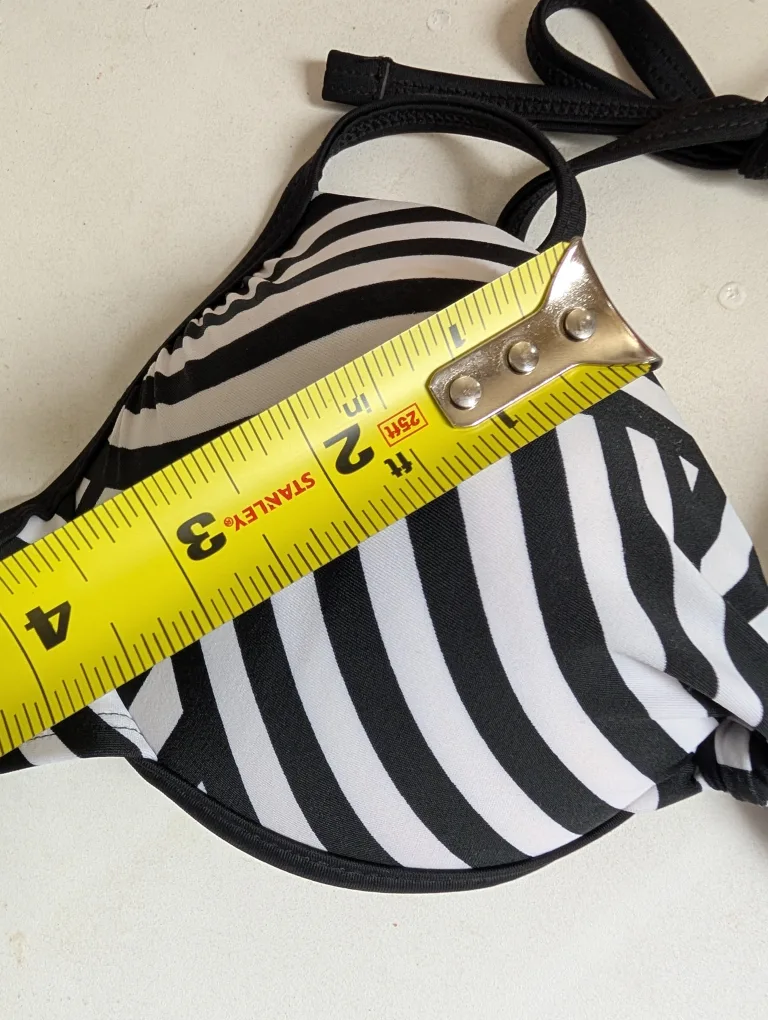 Catalina Black & White  Striped Bikini Top image indicator(8)