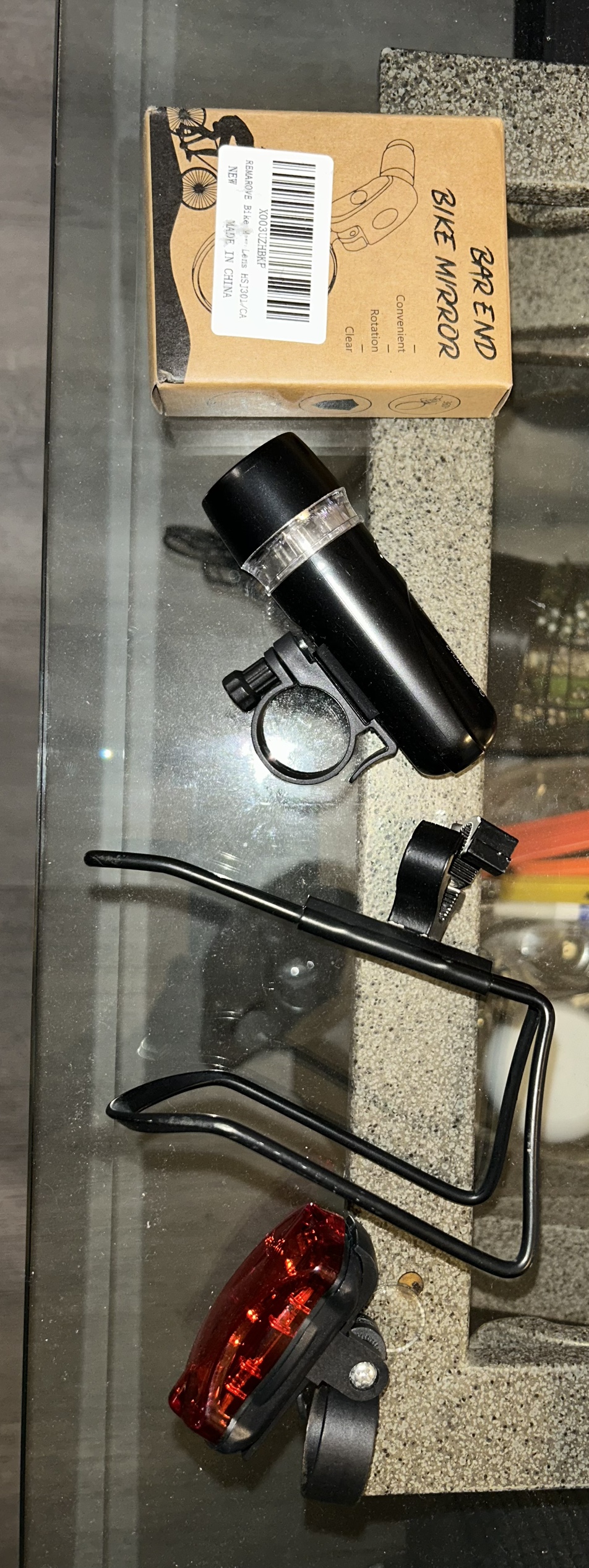Bike Accessories: Light, Mirror, Basket, Lock - photo 4