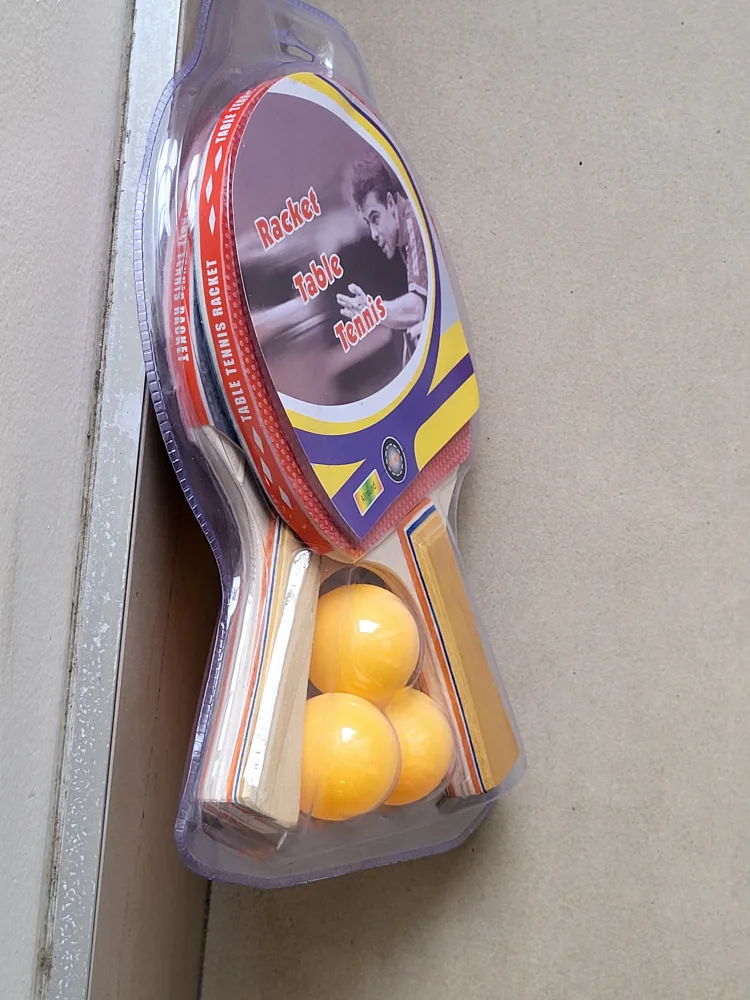 Table Tennis Rackets Set with 2 Rackets +3 balls image indicator(2)