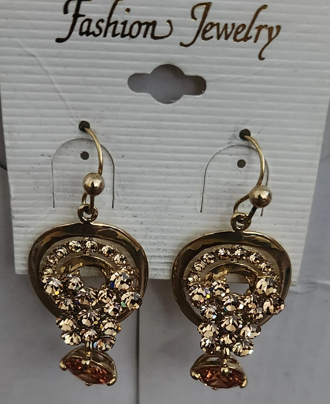 Fashion Jewelry Gold Dangle Earrings thumbnail