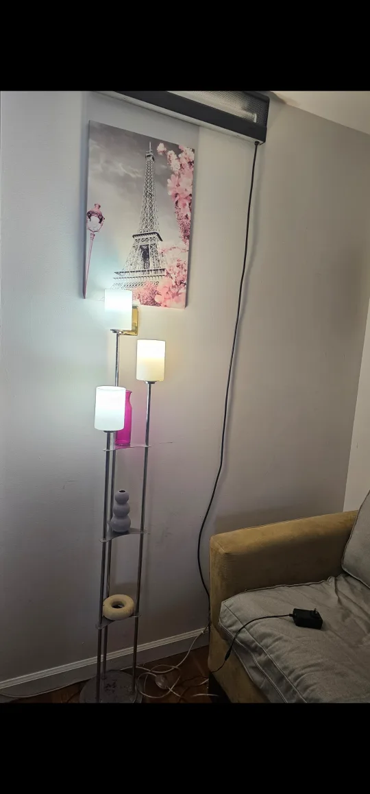 Modern Metal Floor Lamp with Shelves image indicator(4)