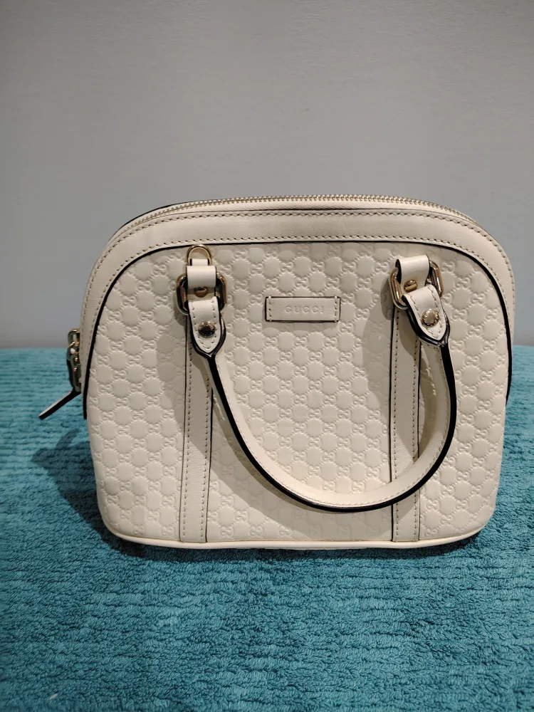 Gucci Micro Guccissima Dome Bag - Off White image indicator(3)