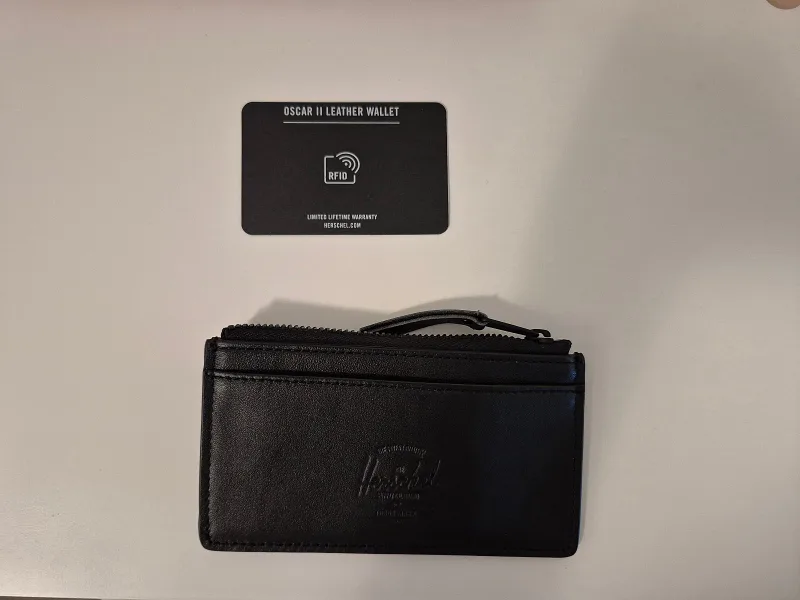 Herschel Oscar II Black Leather Wallet thumbnail