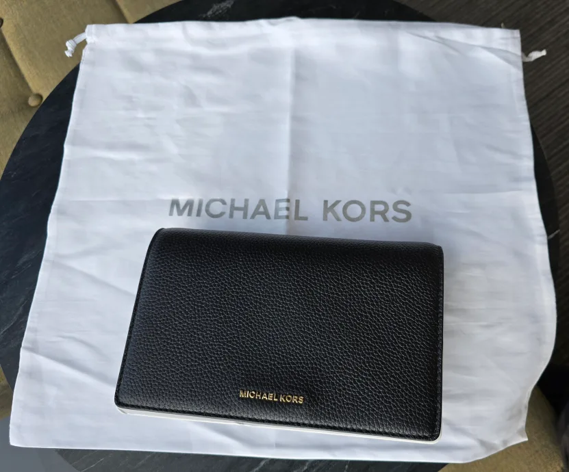 Michael Kors Jet Set Leather Purse on Chain - Black thumbnail