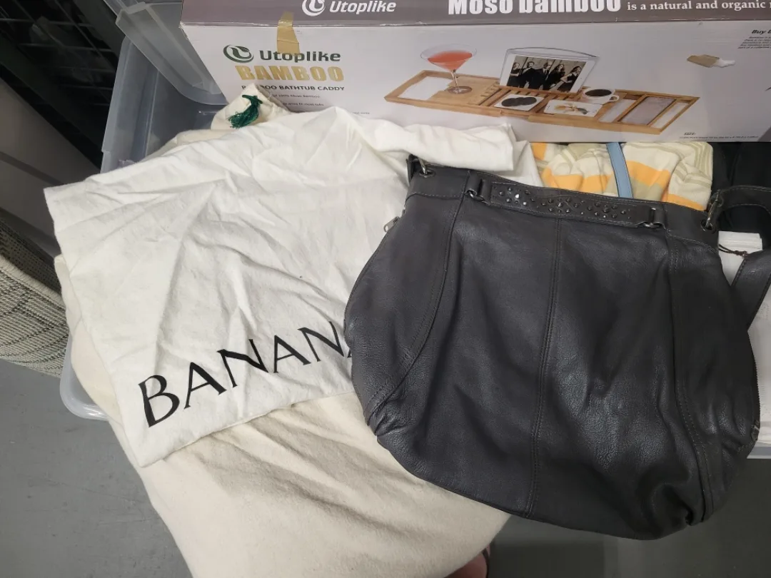 Banana Republic Black Leather Hobo Bag thumbnail