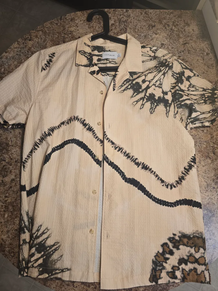 Topman Seersucker Button-Up Shirt - Size M thumbnail