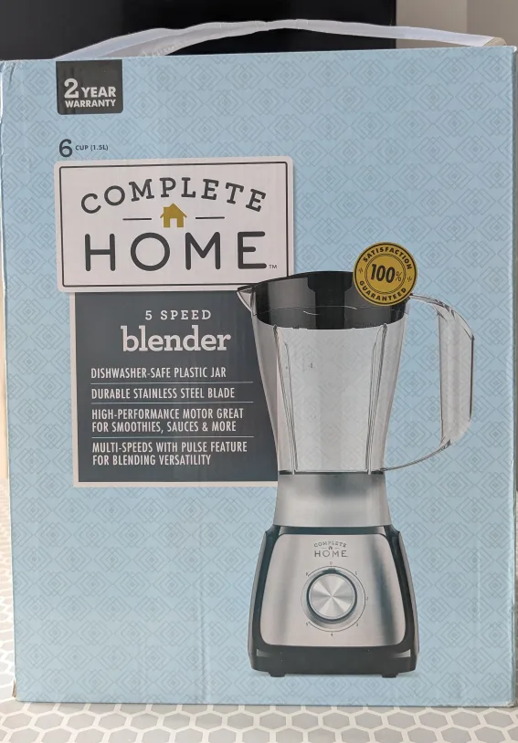 Complete Home 5 Speed Blender - New in Box! thumbnail