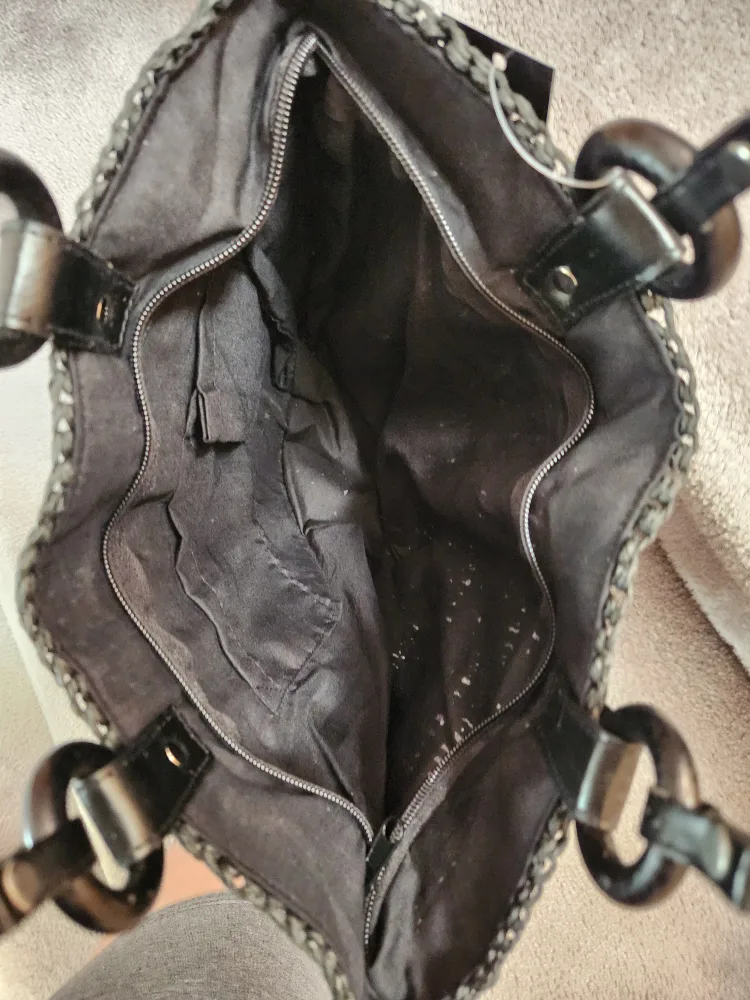 Black Woven Tote Bag image indicator(2)