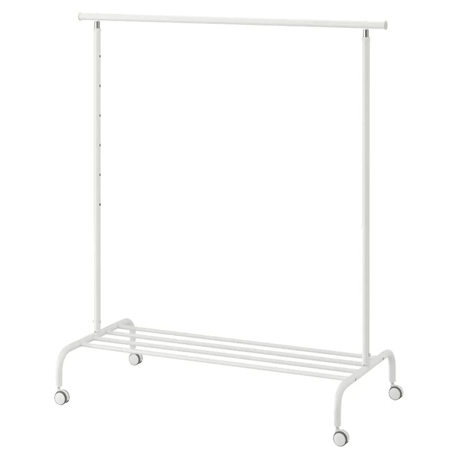 IKEA Rigga Clothes Rack - White thumbnail