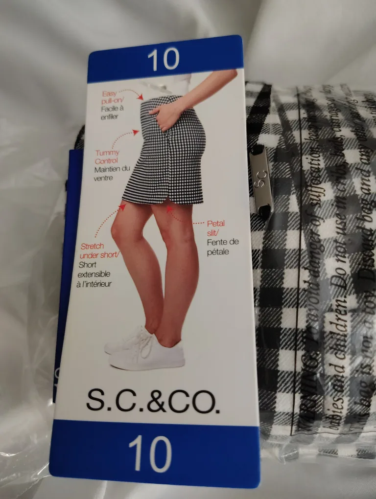 S.C. & CO. Gingham Skort - Size 10 thumbnail