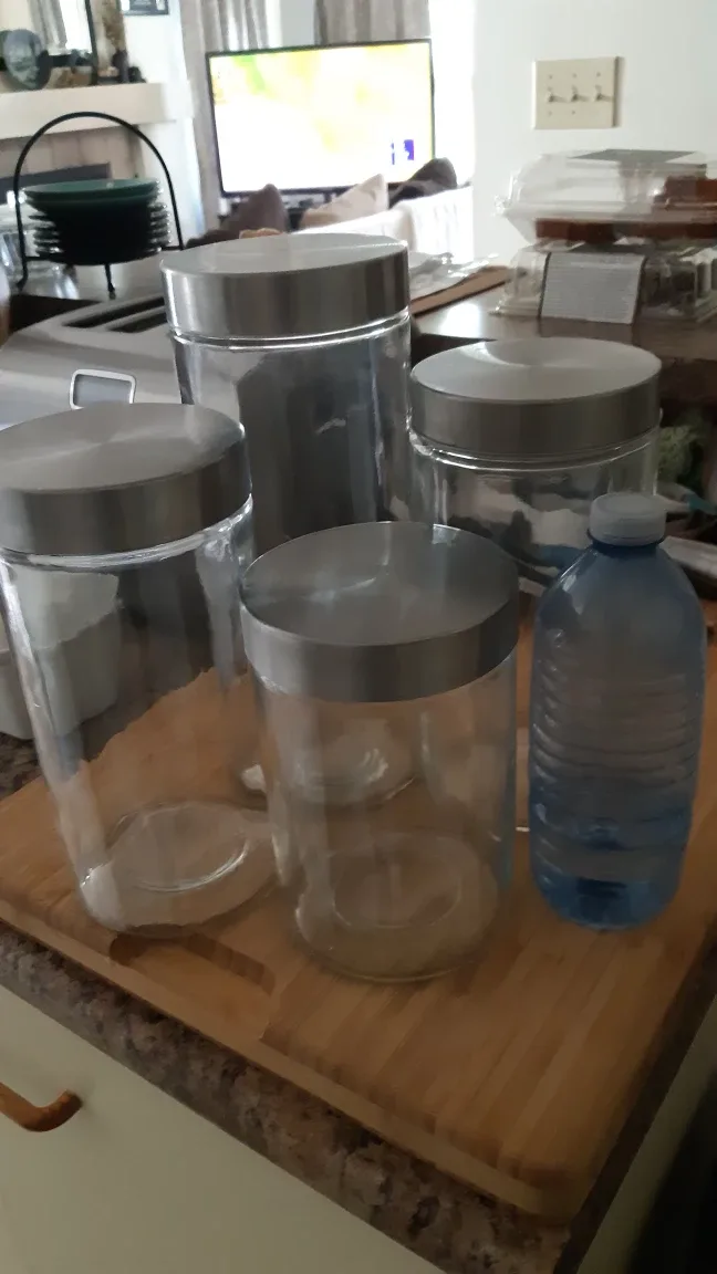 Glass Kitchen Canister Set (4) image indicator(2)