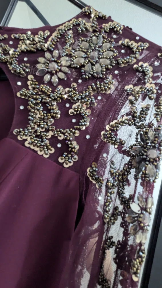 full length gown with slit and cut out image indicator(3)