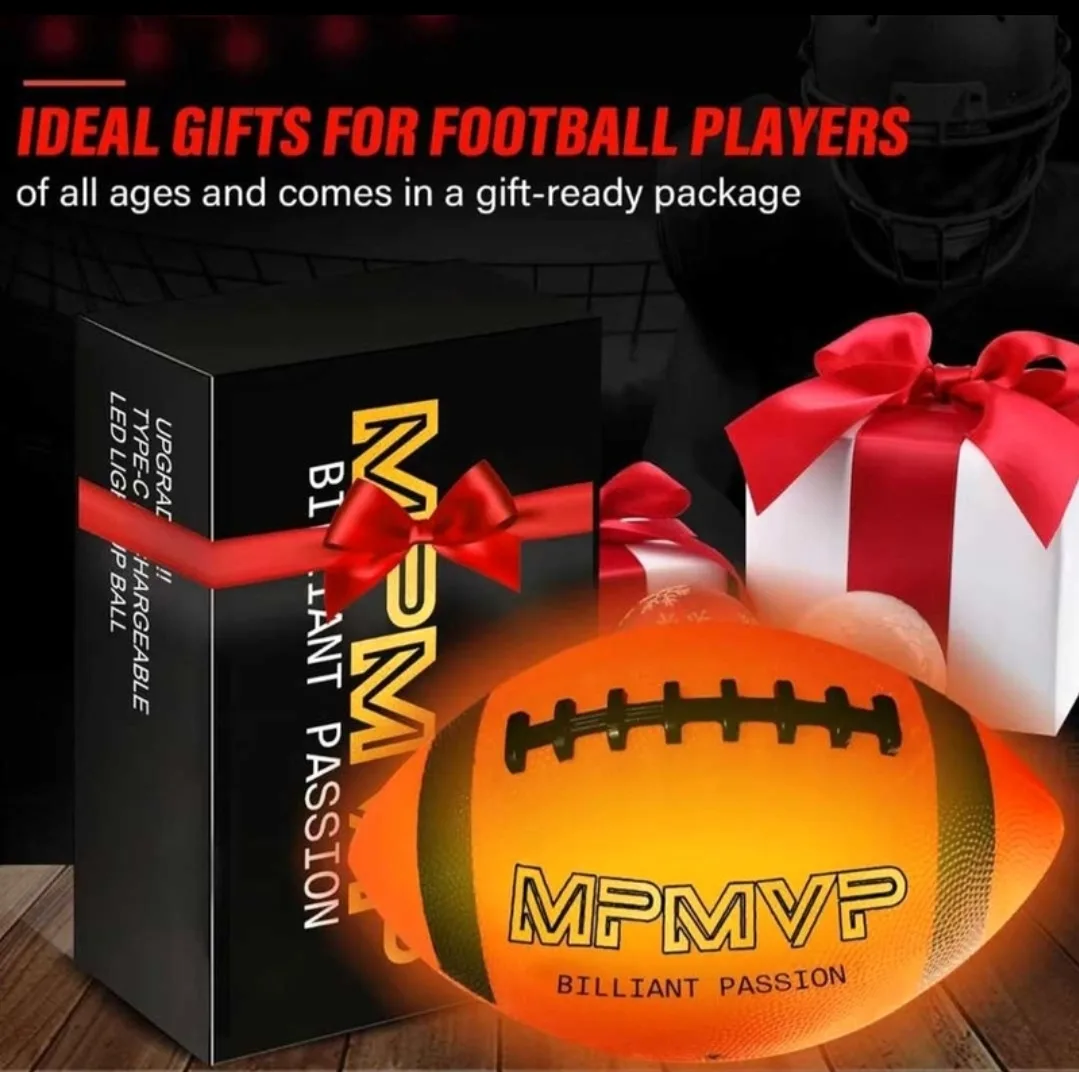 Glow in The Dark LED Football – Official Size 9 Game Ball image indicator(8)