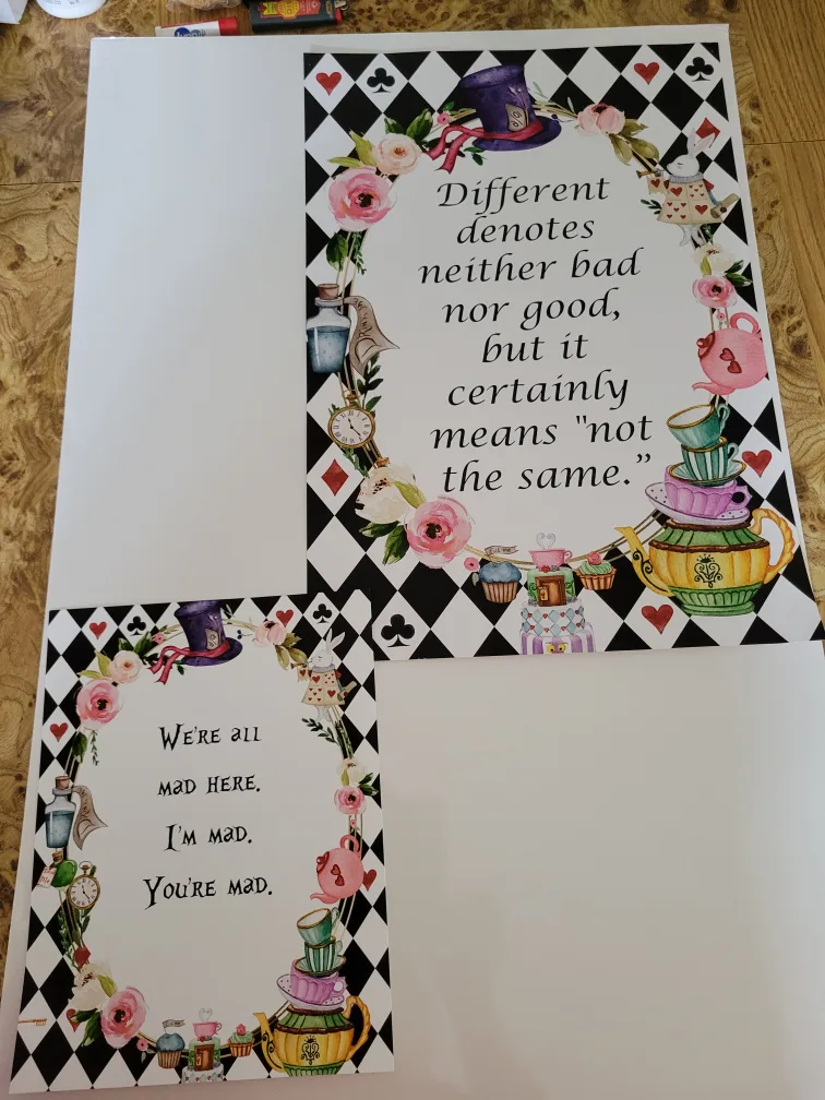 Alice in Wonderland Homemade Prints🇨🇦 thumbnail