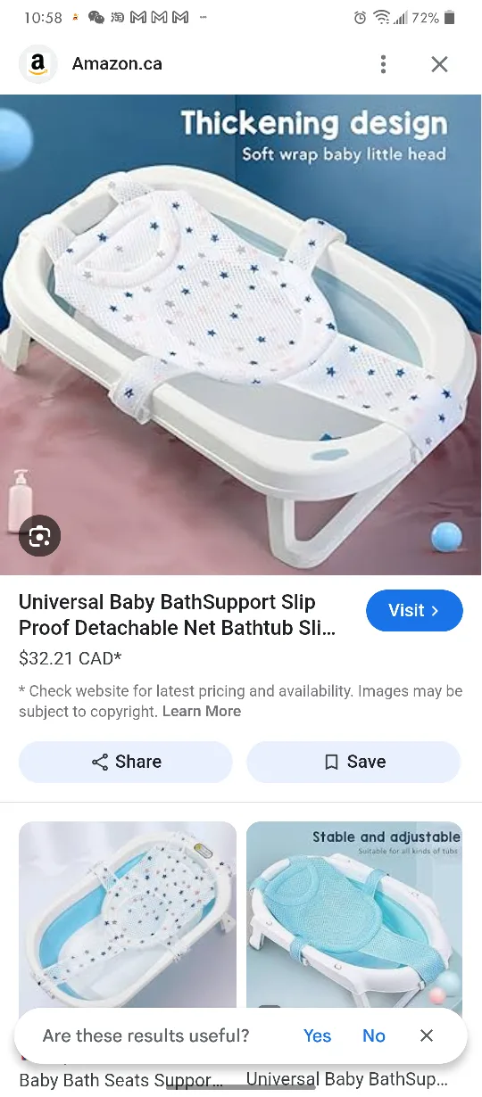 Universal Baby Bath Support with Detachable Net thumbnail