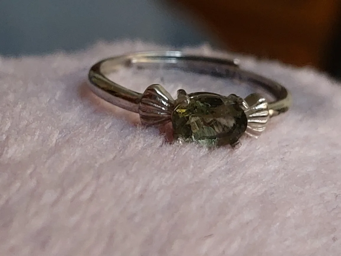 Resizable Moldavite Ring thumbnail