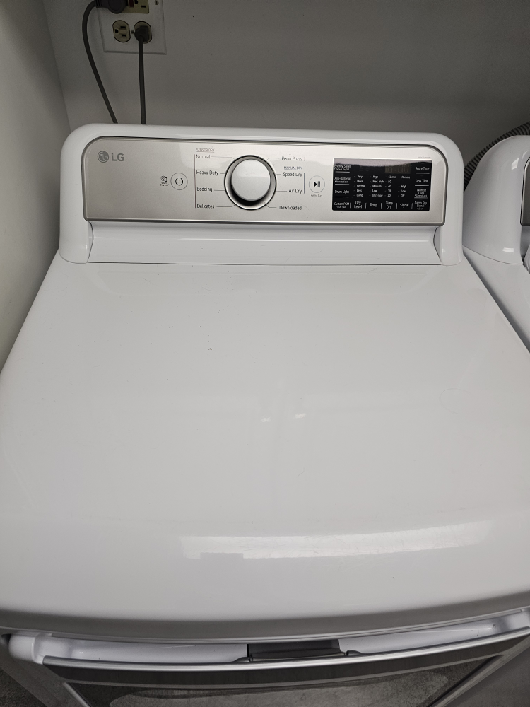 LG White GAS Dryer