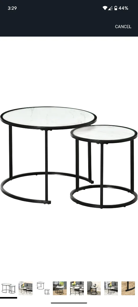 Nesting Coffee Tables - Faux Marble Finish thumbnail