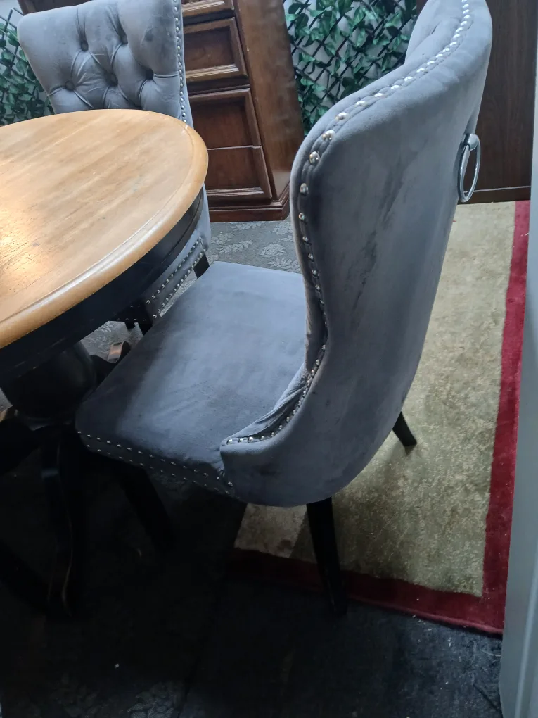 dining set 4 chears black legs image indicator(4)