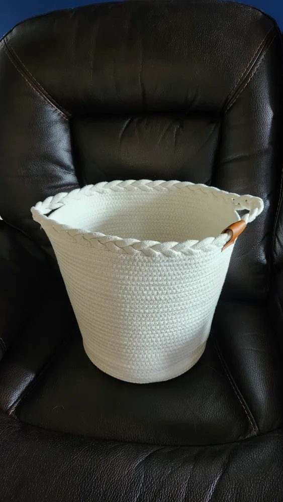 White Cotton Rope Basket thumbnail