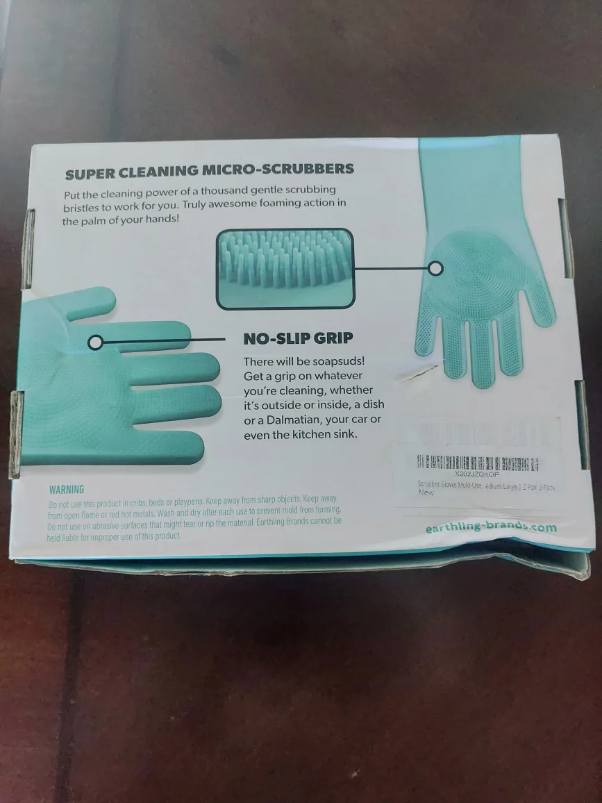 Brand New scrubbing gloves 2 pack image indicator(2)