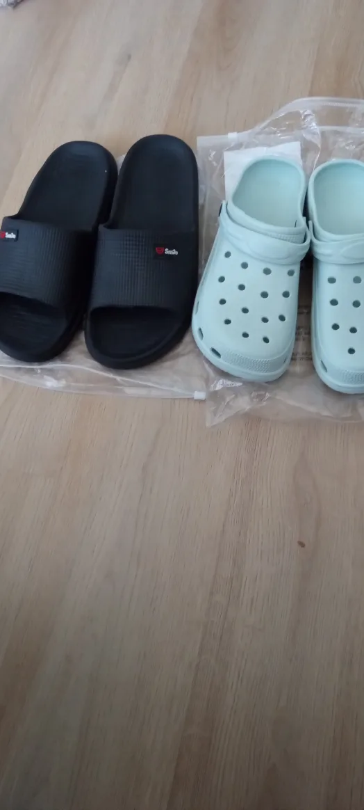 New, men sandals mint green n black, 2 for $25. thumbnail