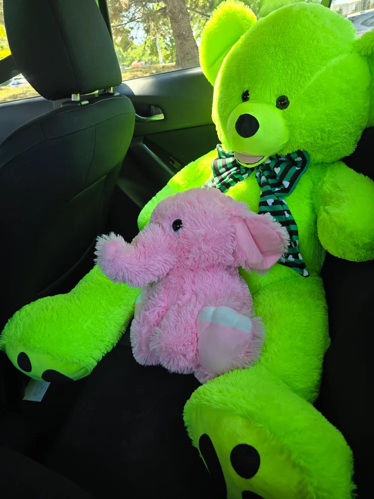 Stuffed Bear & Elephant Plush Toys exellent condition thumbnail