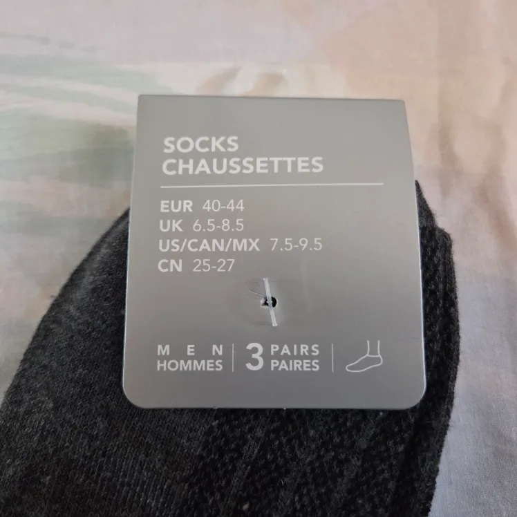 🆕Men's Dark Grey Socks - 3 Pairs thumbnail