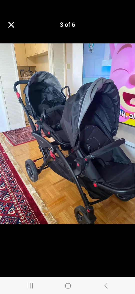 Contours Options Double Stroller - Black image indicator(2)