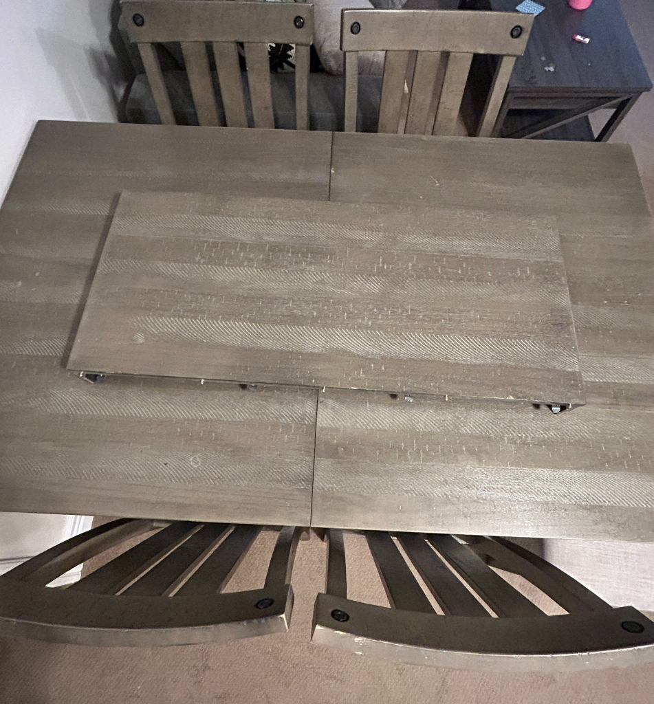 Dining Table Set with 4 Chairs & Bench - photo 5