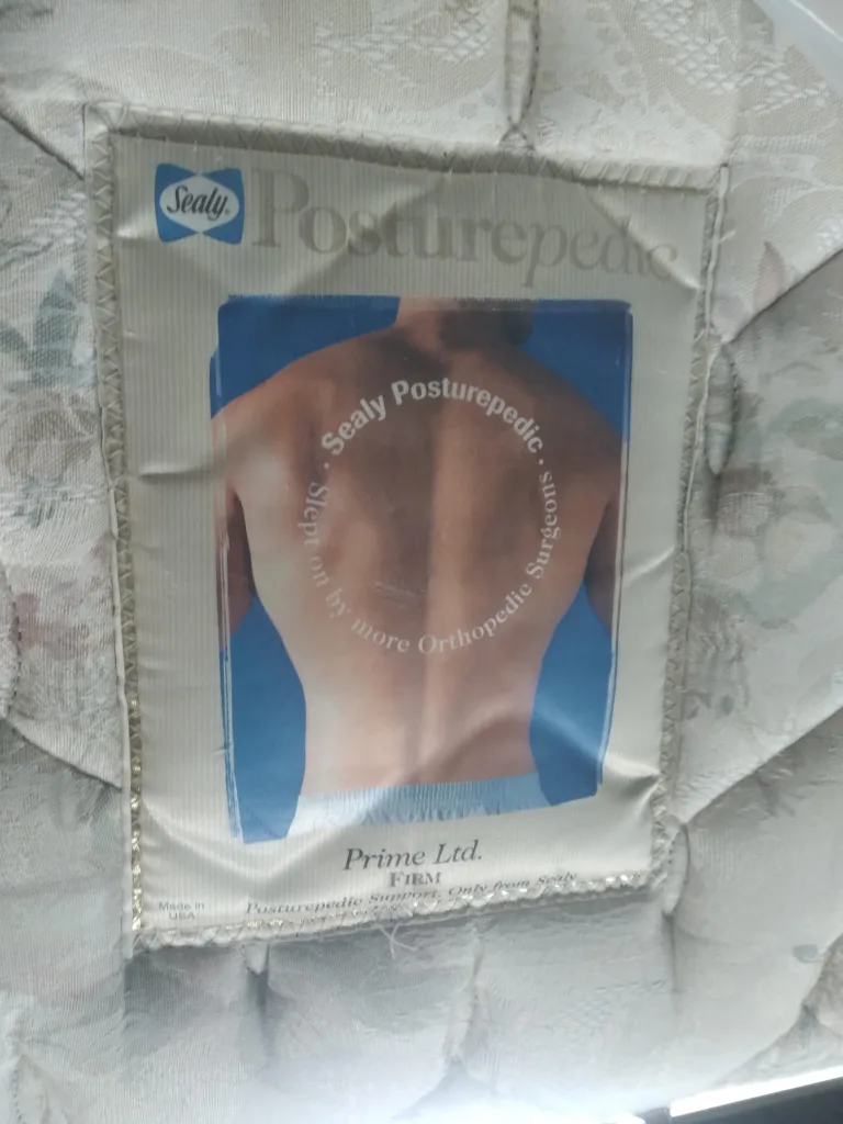 Queen Sealy Posturepedic Matress, Box Spring & Metal Frame thumbnail
